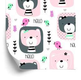 Tapeta Misie Ptaszki Roślinki