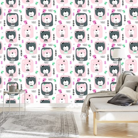 Tapeta Misie Ptaszki Roślinki