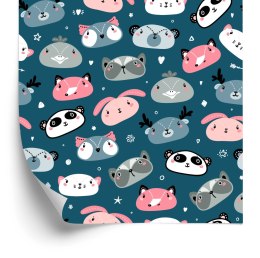 Tapeta Pastelowe Leśne Zwierzątka