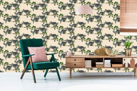 Tapeta - Słonie I Rośliny