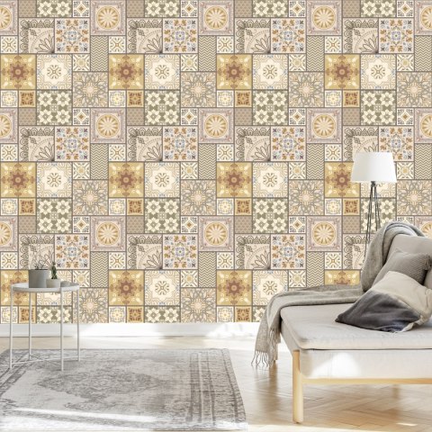 Tapeta Abstrakcyjna Mozaika W Formie Patchworku