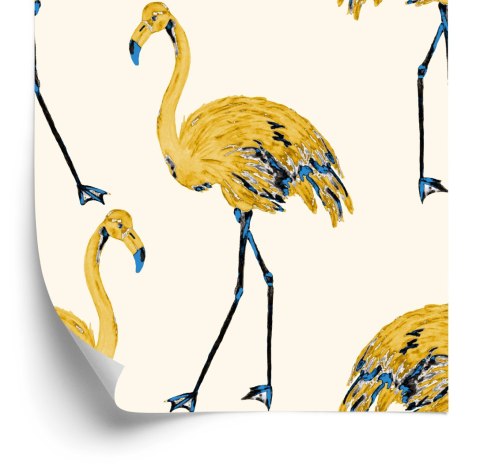 Tapeta - Flamingi Jak Malowane