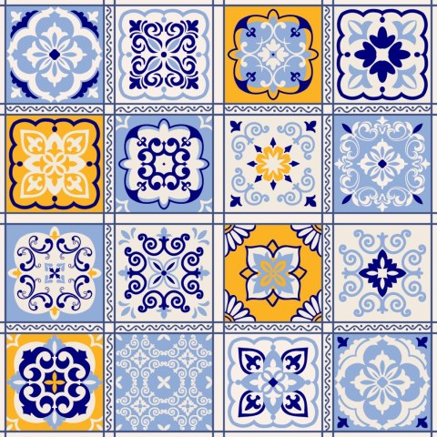 Tapeta Kolorowa Orientalna Mozaika Wzory