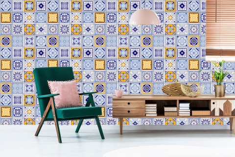 Tapeta Kolorowa Orientalna Mozaika Wzory