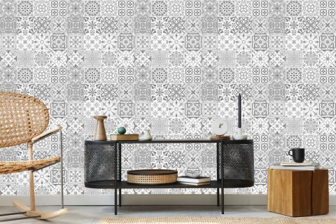 Tapeta Piękna Mozaika W Odcieniach Szarości