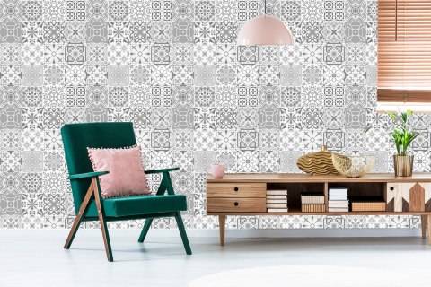 Tapeta Piękna Mozaika W Odcieniach Szarości