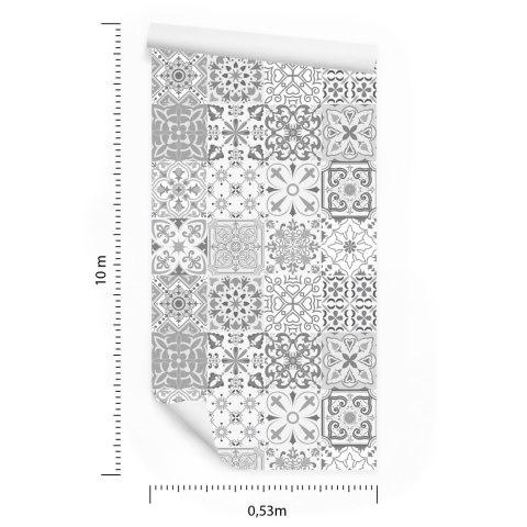 Tapeta Piękna Mozaika W Odcieniach Szarości