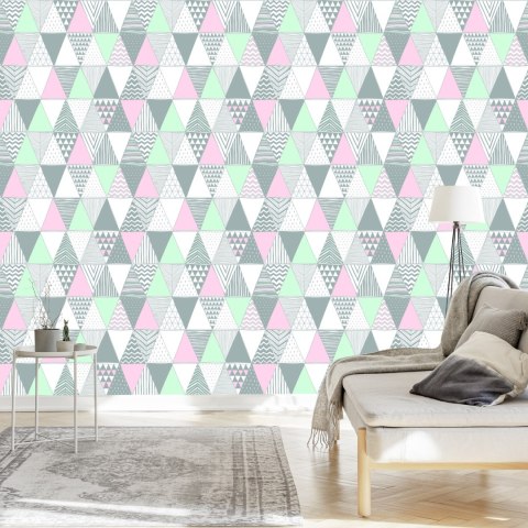 Tapeta Geometryczna - Kolorowe Trójkąty