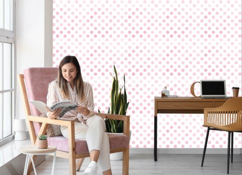 Tapeta Różowe Kółeczka