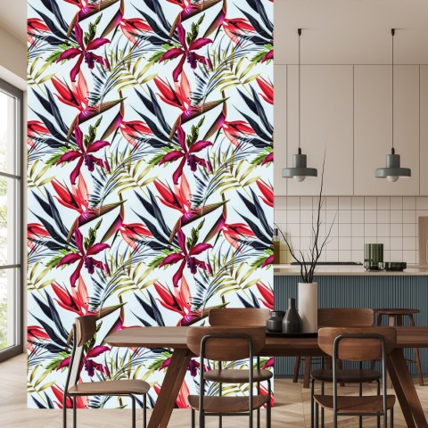 Tapeta Tropikalne Kwiaty I Liście