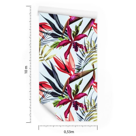 Tapeta Tropikalne Kwiaty I Liście