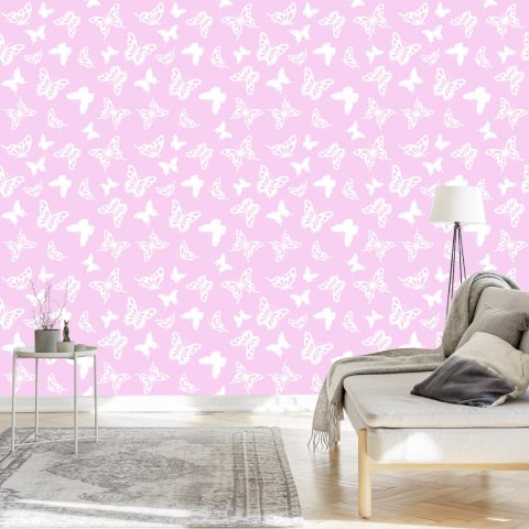 Tapeta Dla Dzieci - Białe Motyle