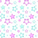 Tapeta Dla Dzieci - Niebieskie I Różowe Gwiazdki