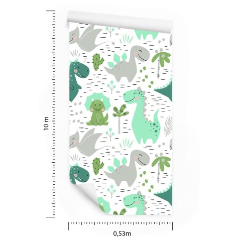 Tapeta Dla Dzieci - Sympatyczne Dinozaury