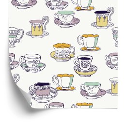 Tapeta Do Kuchni-Kolorowe Filiżanki