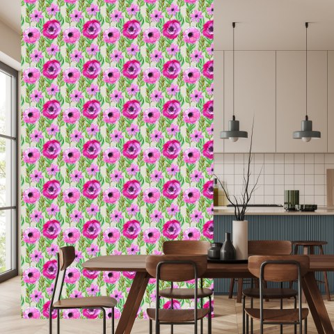 Tapeta Kolorowe Polne Kwiaty Malowane Akwarelą