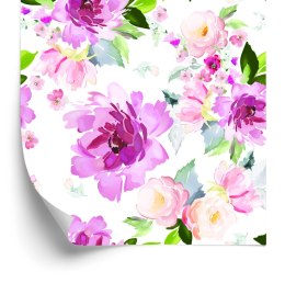 Tapeta Kwiaty Malowane Akwarelą