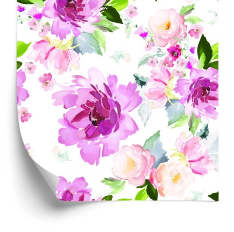 Tapeta Kwiaty Malowane Akwarelą