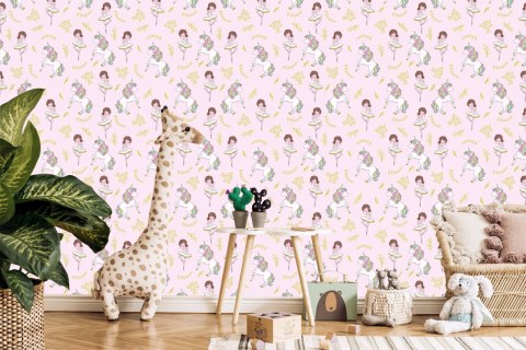 Tapeta Dla Dzieci - Jednorożce I Baletnice