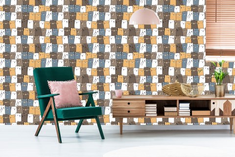 Tapeta Kolorowe Misie Zwierzęta