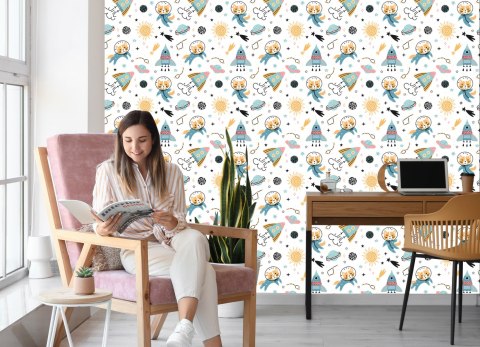 Tapeta Bajkowy Kot W Kosmosie