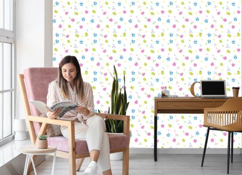 Tapeta Kolorowe Sówki