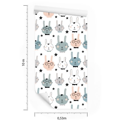 Tapeta Króliki Z Gwiazdami W Tle