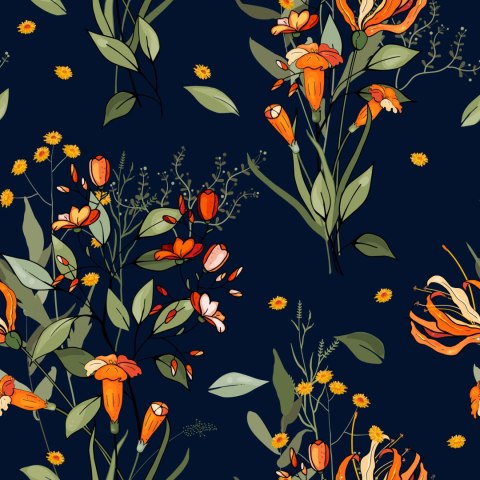 Tapeta Kwitnące Kwiaty Polne