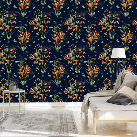 Tapeta Kwitnące Kwiaty Polne