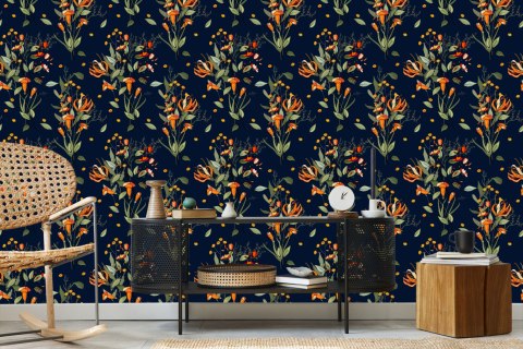 Tapeta Kwitnące Kwiaty Polne