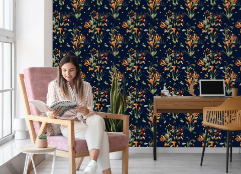 Tapeta Kwitnące Kwiaty Polne