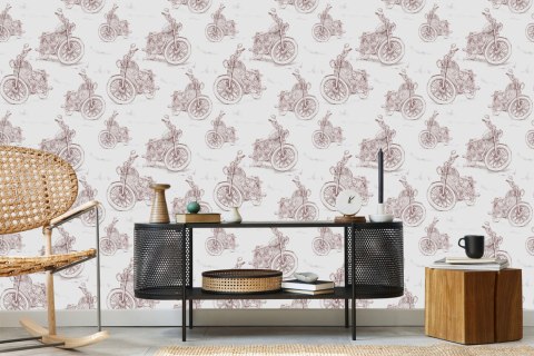 Tapeta Szkicowane Retro Motocykle 3D