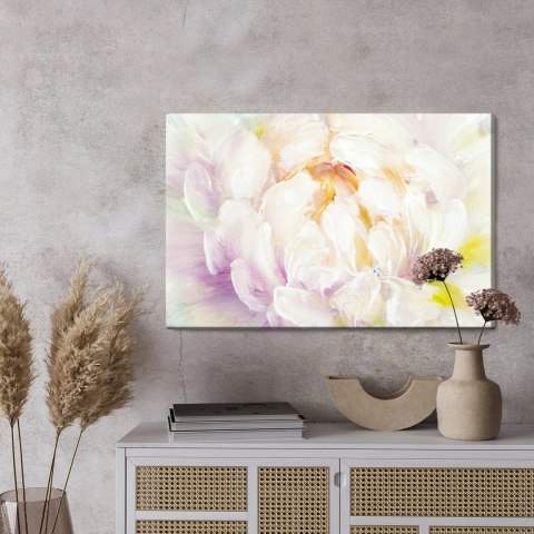 Obraz Na Płótnie Namalowane Kwiaty Piwonii