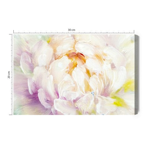 Obraz Na Płótnie Namalowane Kwiaty Piwonii