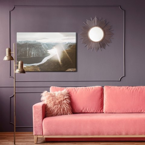 Obraz Na Płótnie Zachód Słońca W Górach