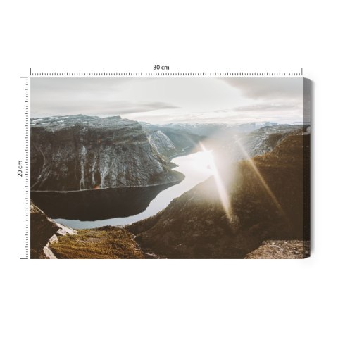 Obraz Na Płótnie Zachód Słońca W Górach