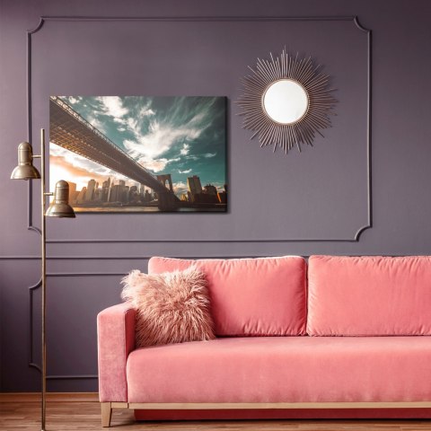 Obraz Na Płótnie Zachód Słońca W Nowym Jorku