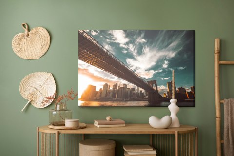 Obraz Na Płótnie Zachód Słońca W Nowym Jorku