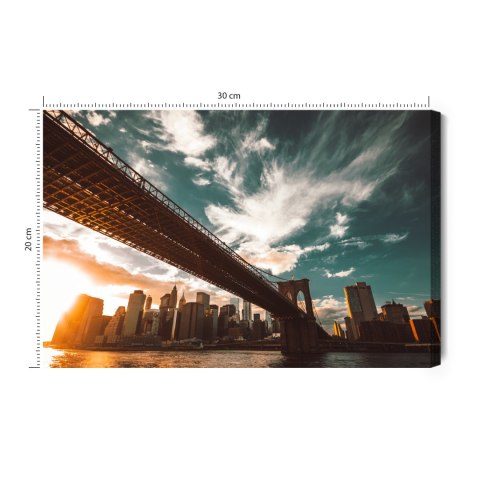 Obraz Na Płótnie Zachód Słońca W Nowym Jorku