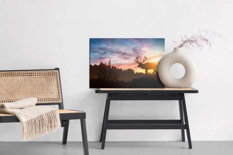 Obraz Na Płótnie Jeleń O Zachodzie Słońca