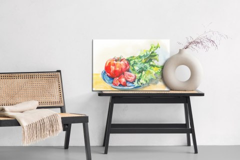 Obraz Na Płótnie Pomidor Z Sałatą