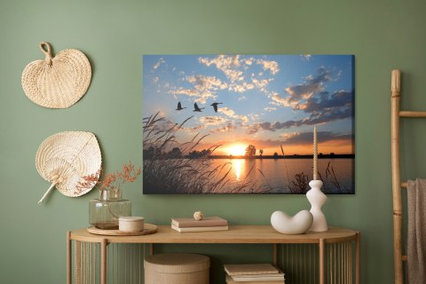 Obraz Na Płótnie Ptaki O Zachodzie Słońca