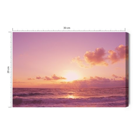 Obraz Na Płótnie Różowy Krajobraz Morski