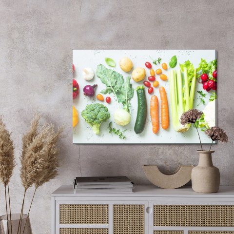 Obraz Na Płótnie Świeże Mokre Warzywa