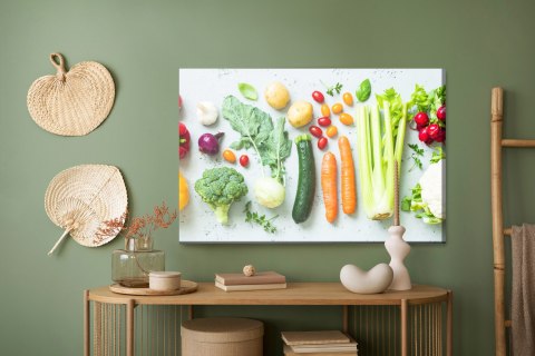 Obraz Na Płótnie Świeże Mokre Warzywa