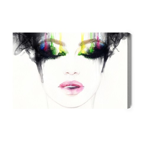 Obraz Na Płótnie Abstrakcyjna Kobieca Twarz