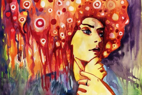 Obraz Na Płótnie Abstrakcyjny Portret Kobiety