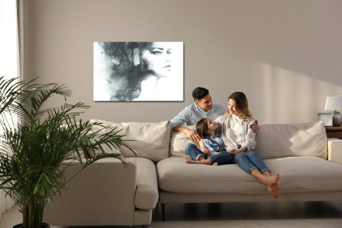 Obraz Na Płótnie Czarno-Biały Portret Kobiety