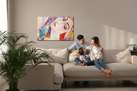 Obraz Na Płótnie Kolorowy Portret Młodej Kobiety