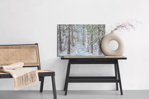 Obraz Na Płótnie Las Pokryty Śniegiem